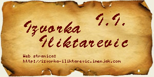Izvorka Iliktarević vizit kartica